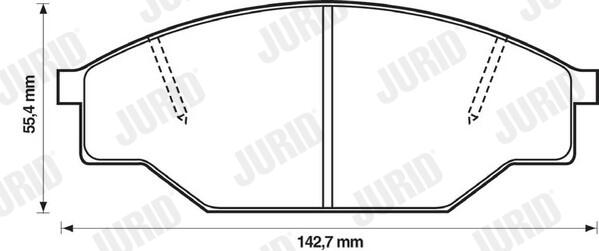 JURID Bremseklodser 572363j for TOYOTA VW