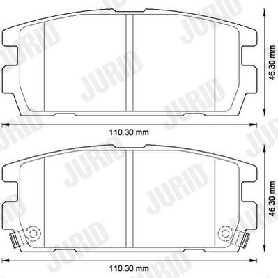 JURID Bremseklodser 572581j for HYUNDAI