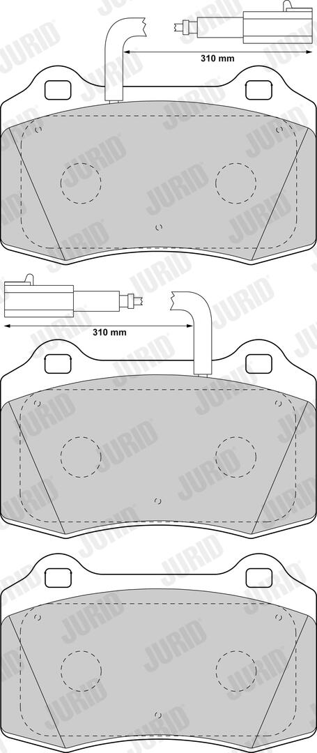 JURID Bremseklodser 573079j for FIAT ALFA ROMEO