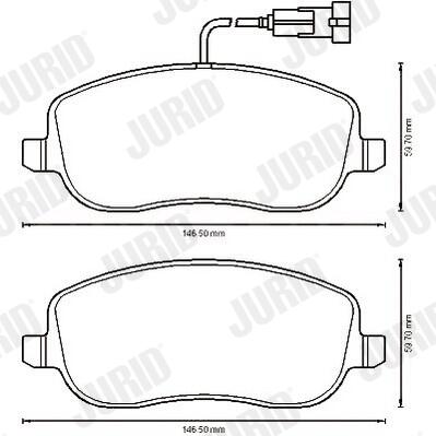 JURID Bremseklodser 573217j for FIAT