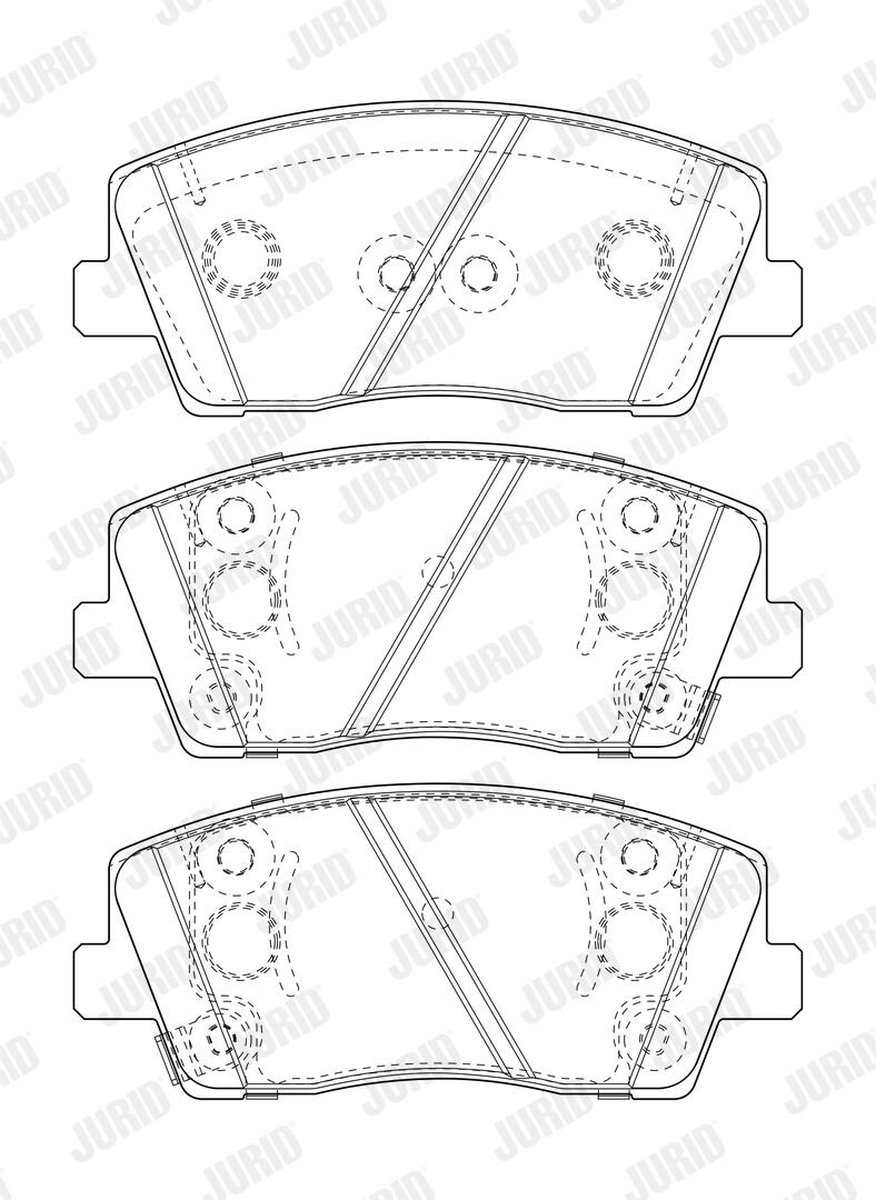 JURID Bremseklodser 573820j for KIA