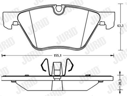 JURID Bremseklodser 573187j for BMW