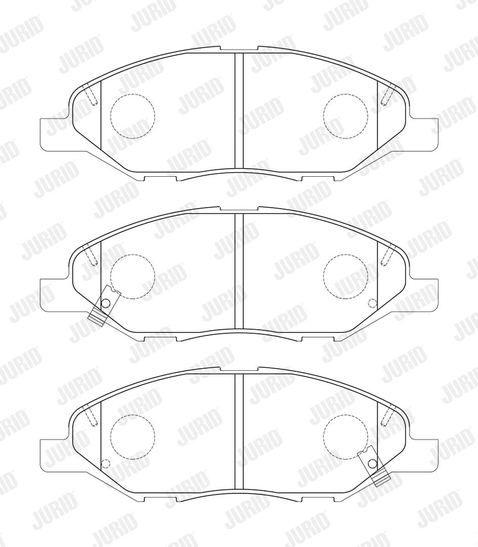 JURID Bremseklodser 574049j for NISSAN