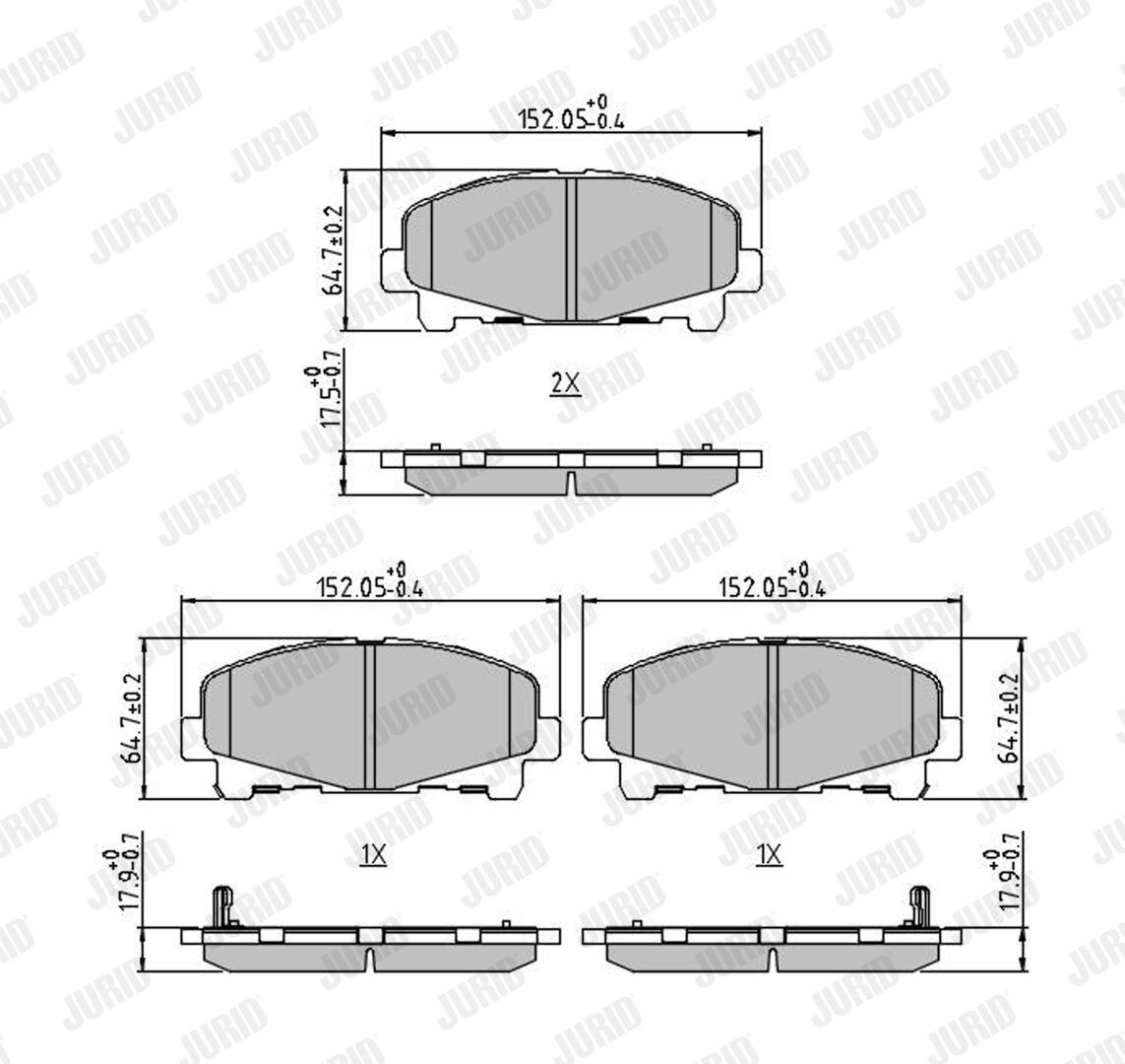 JURID Bremseklodser 572635j for ACURA HONDA