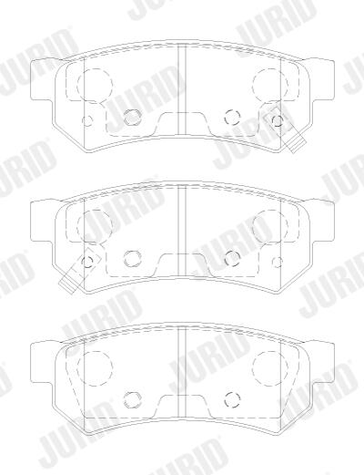 JURID Bremseklodser 574028j for CHEVROLET
