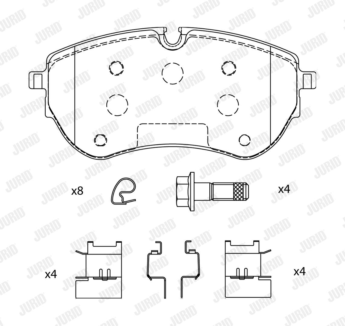 JURID Bremseklodser 574046j for VW