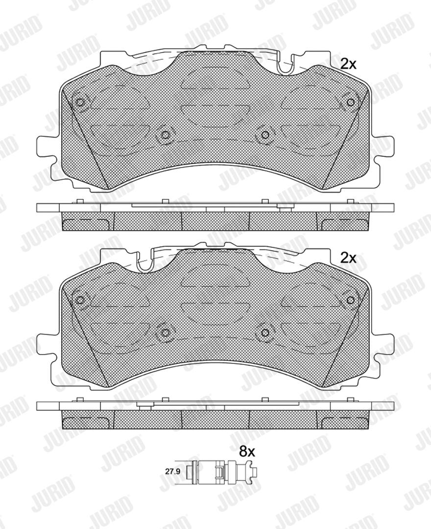 JURID Bremseklodser 573902j for AUDI