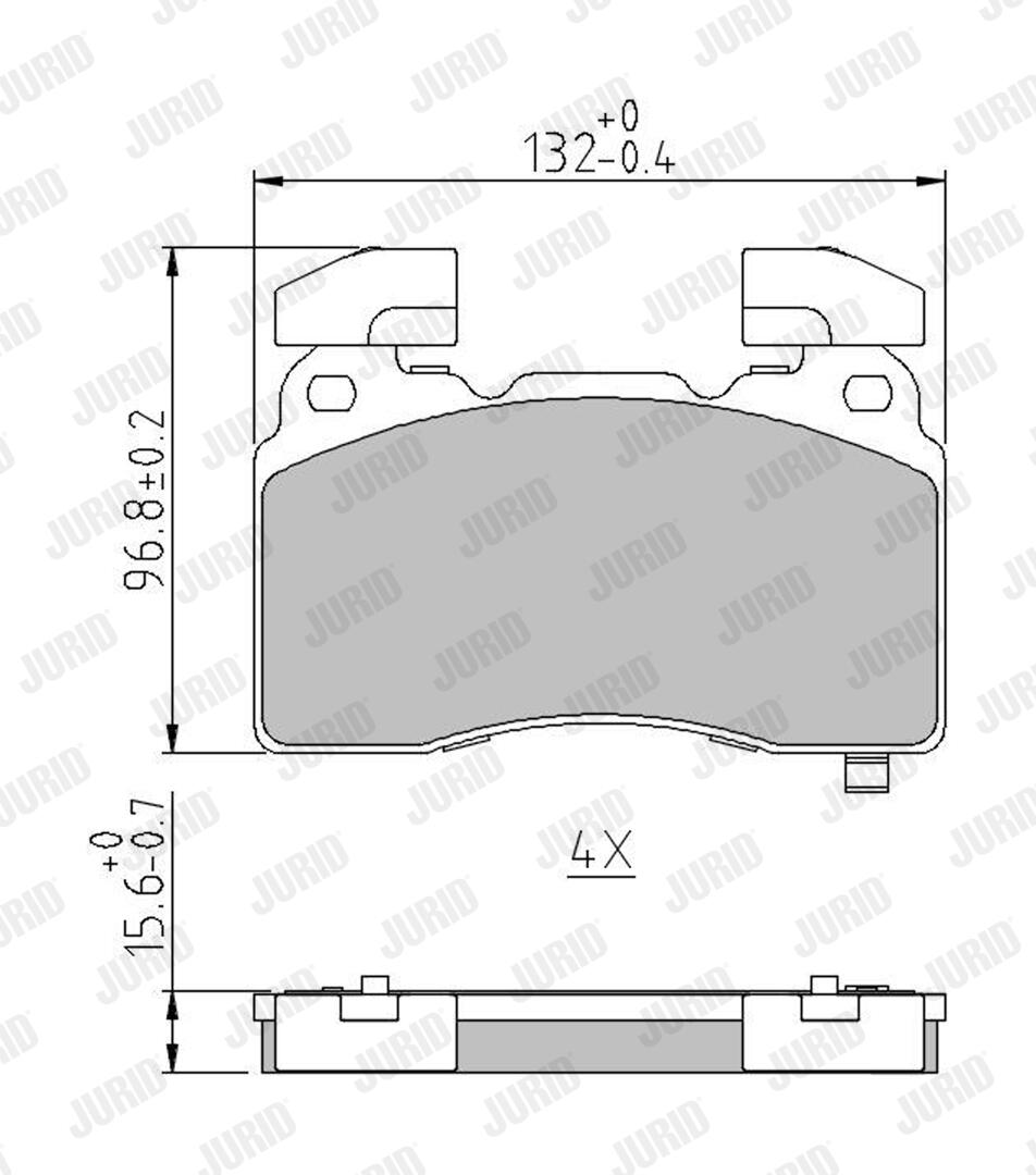 JURID Bremseklodser 574007j for CHEVROLET