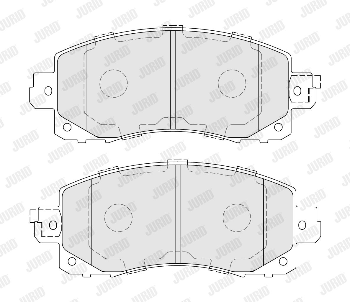 JURID Bremseklodser 574044j for SUBARU