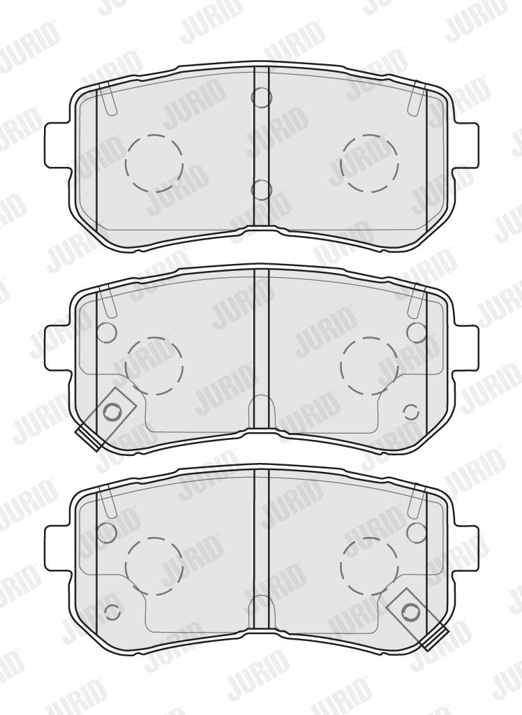 JURID Bremseklodser 574047j for KIA