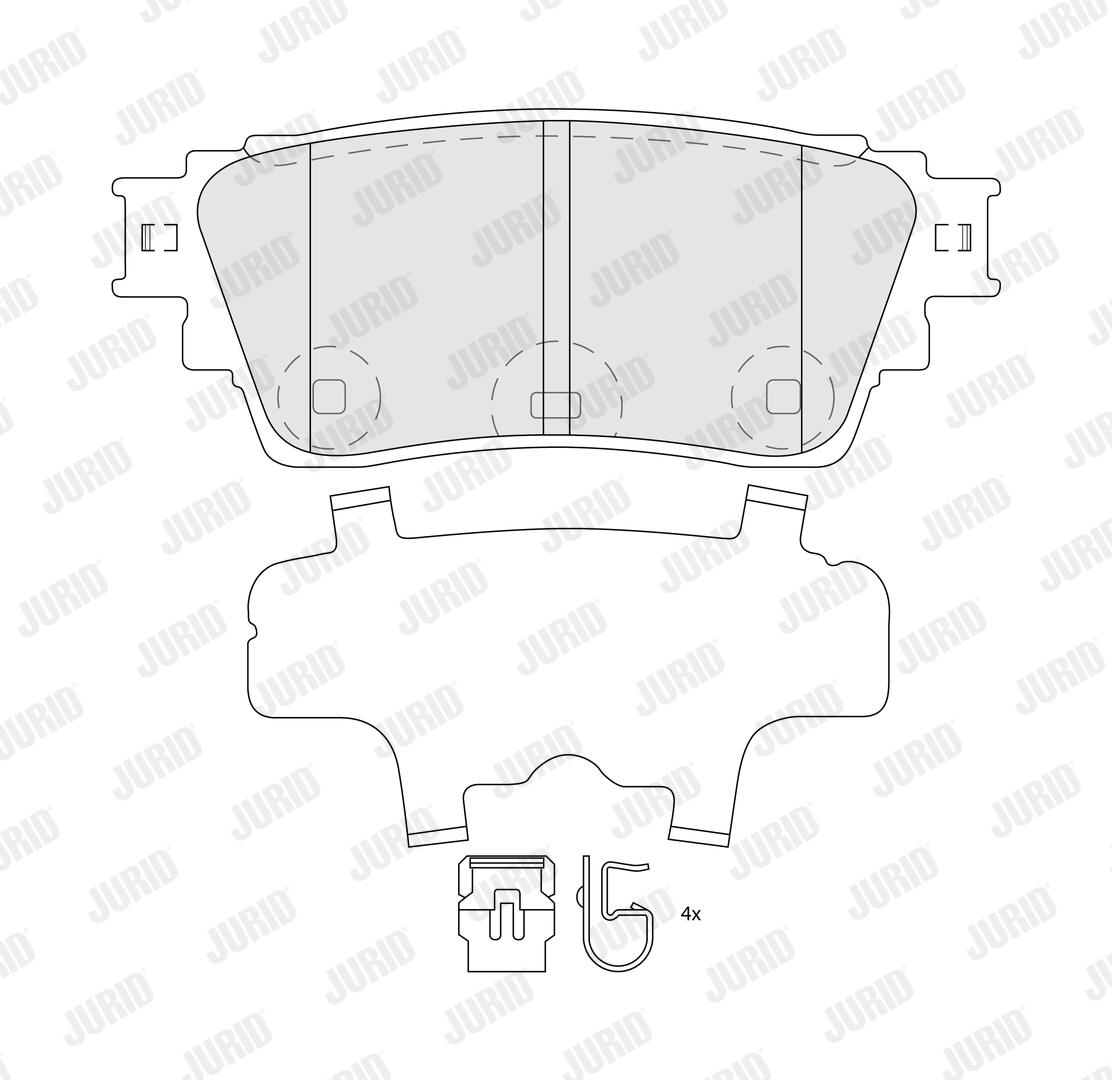 JURID Bremseklodser 574268j for NISSAN