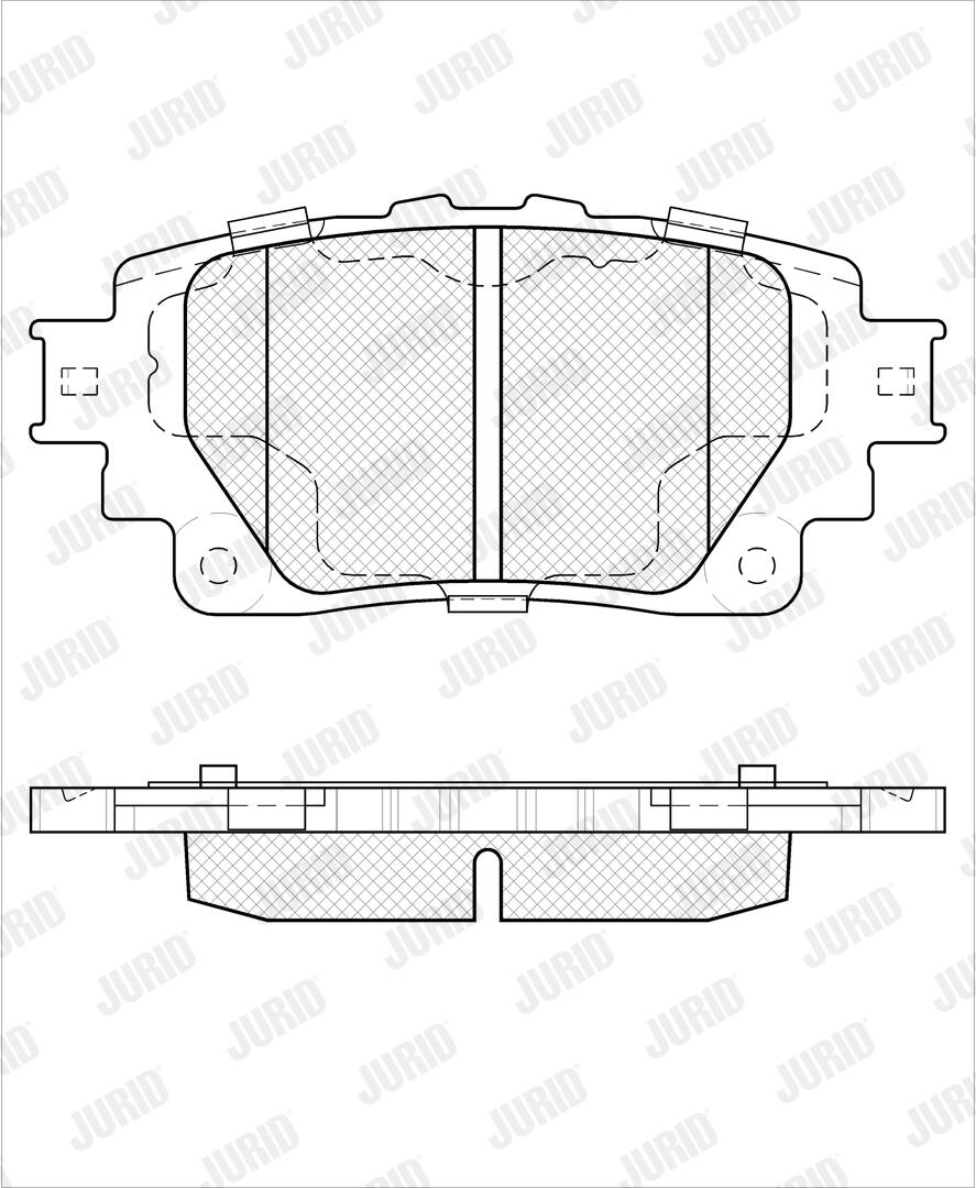 JURID Bremseklodser 574212j for TOYOTA