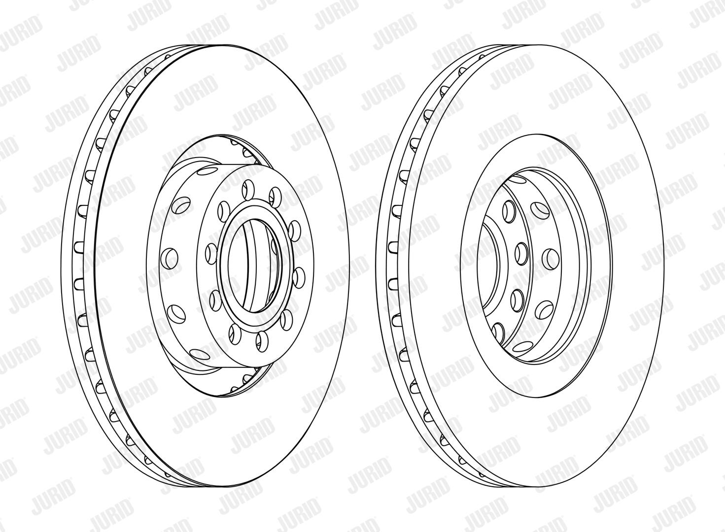 JURID Bremseskive 562175JC-1 323mm 30mm for AUDI VAG