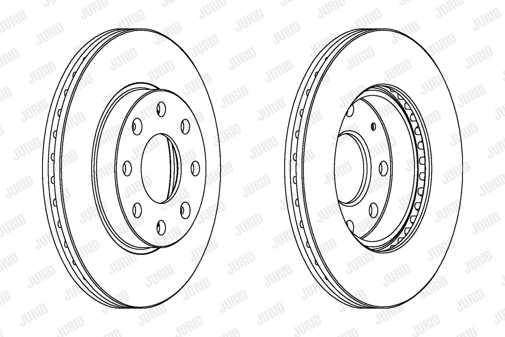 JURID Bremseskive 563019jc 236mm 20mm for GENERAL MOTORS