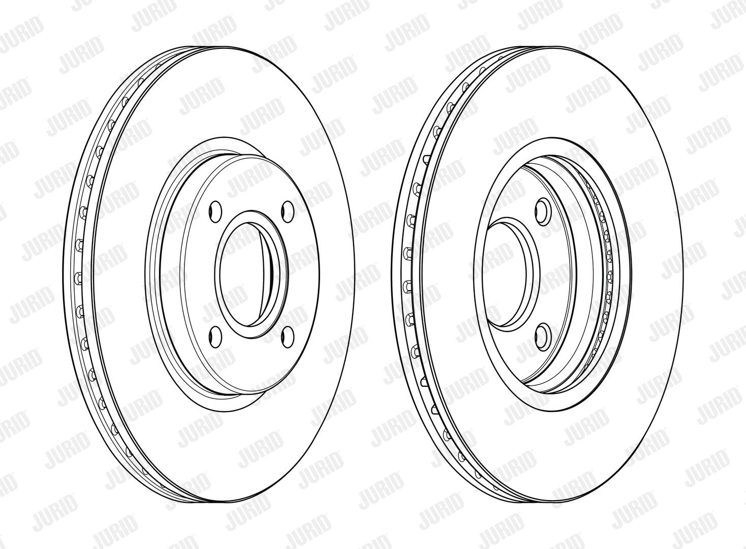 JURID Bremseskive 563115jc 278mm 23mm for FORD