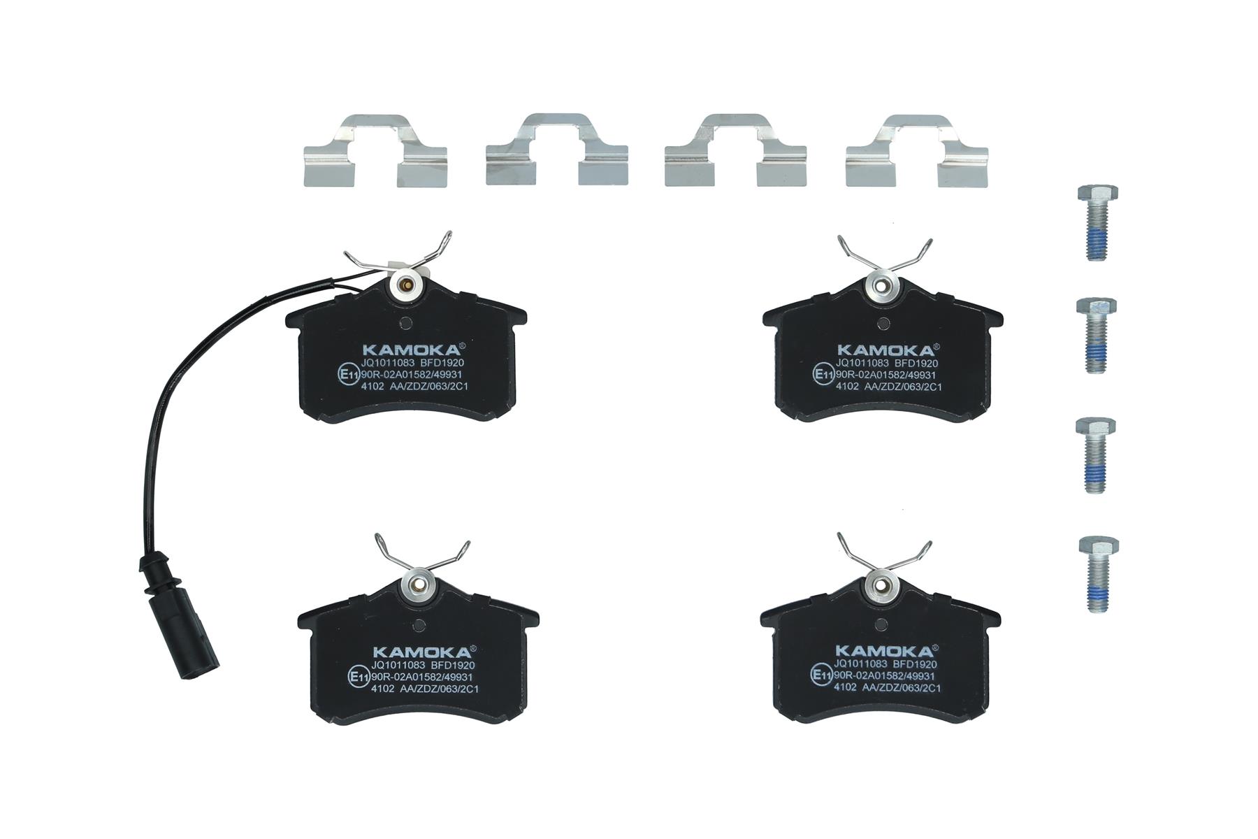 KAMOKA Bremseklodser jq1011083 bagaksel for FORD VAG VW