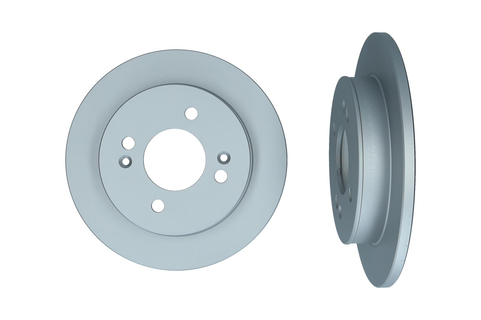 KAMOKA Bremseskive 1031027 bagaksel fuld 234mm 10mm for HYUNDAI KIA