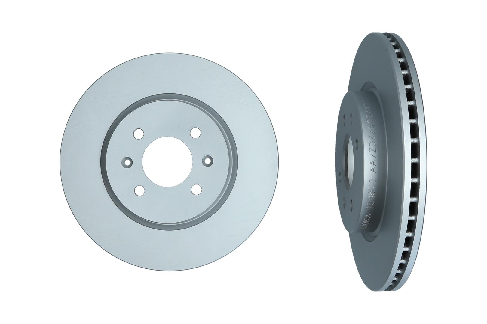 KAMOKA Bremseskive 103572 foraksel ventileret 280mm 22mm for HYUNDAI KIA