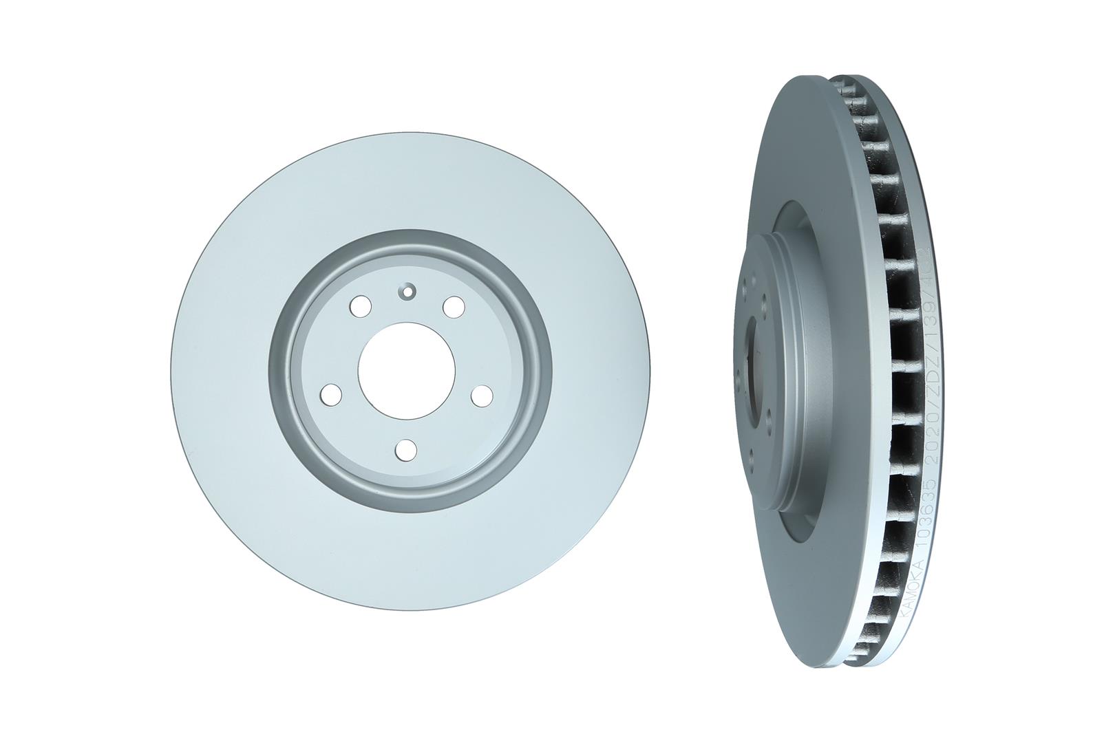 KAMOKA Bremseskive 103635 foraksel ventileret 349mm 34mm for VAG
