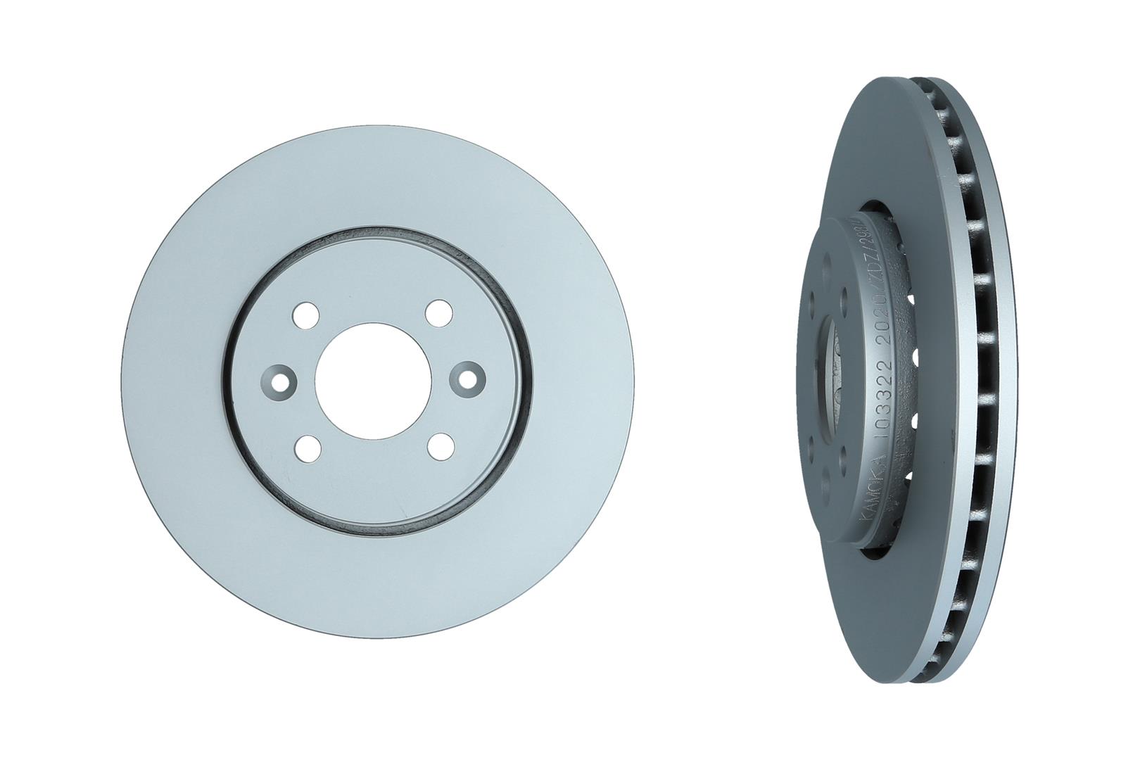 KAMOKA Bremseskive 103322 foraksel ventileret 280mm 24mm for RENAULT