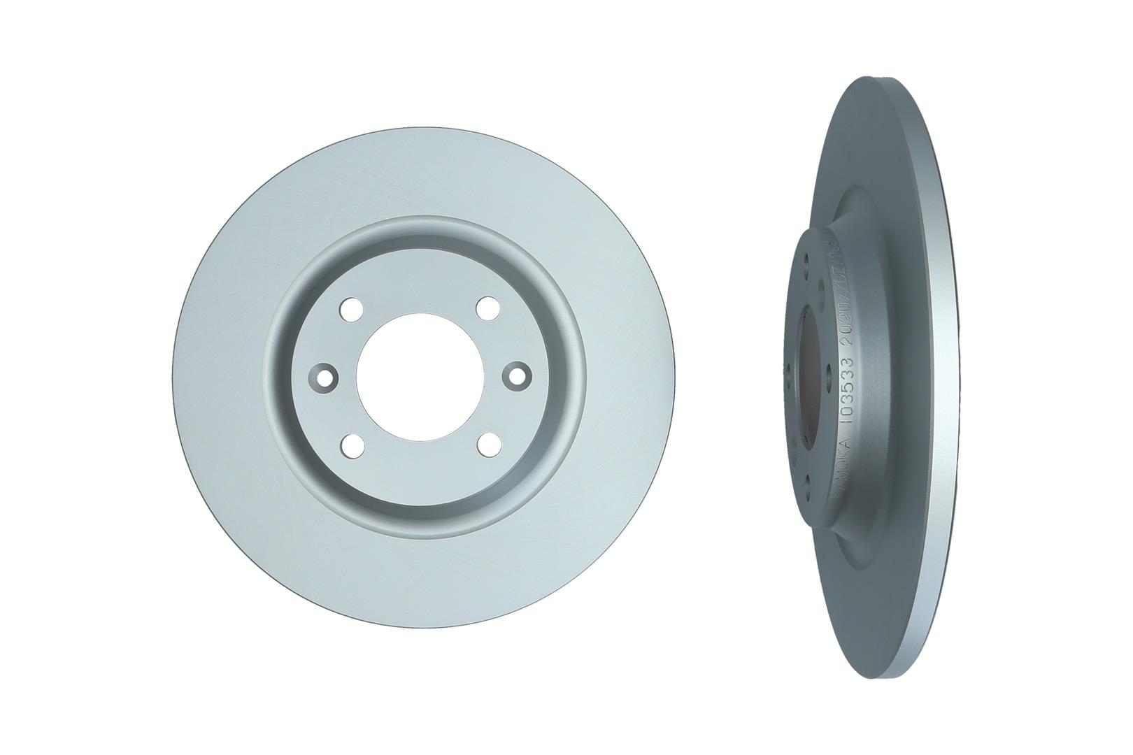 KAMOKA Bremseskive 103533 bagaksel fuld 290mm 12mm for CITROËN