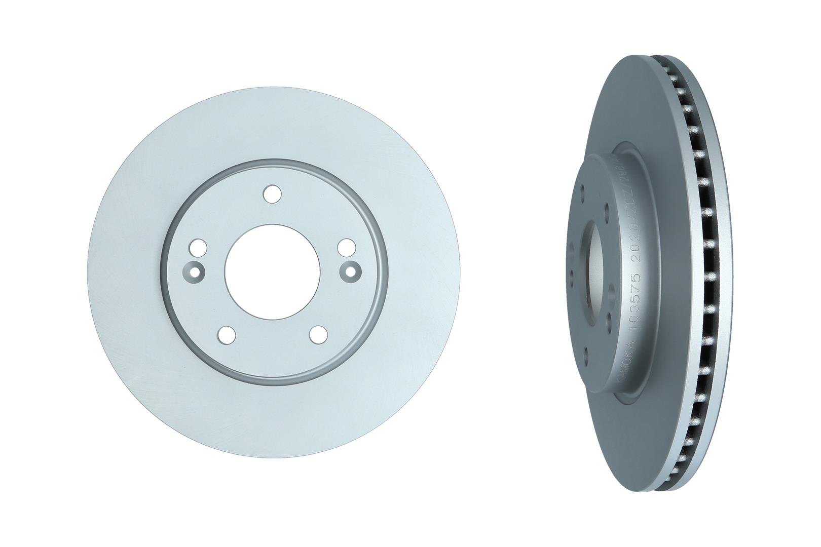KAMOKA Bremseskive 103575 foraksel ventileret 280mm 23mm for HYUNDAI KIA