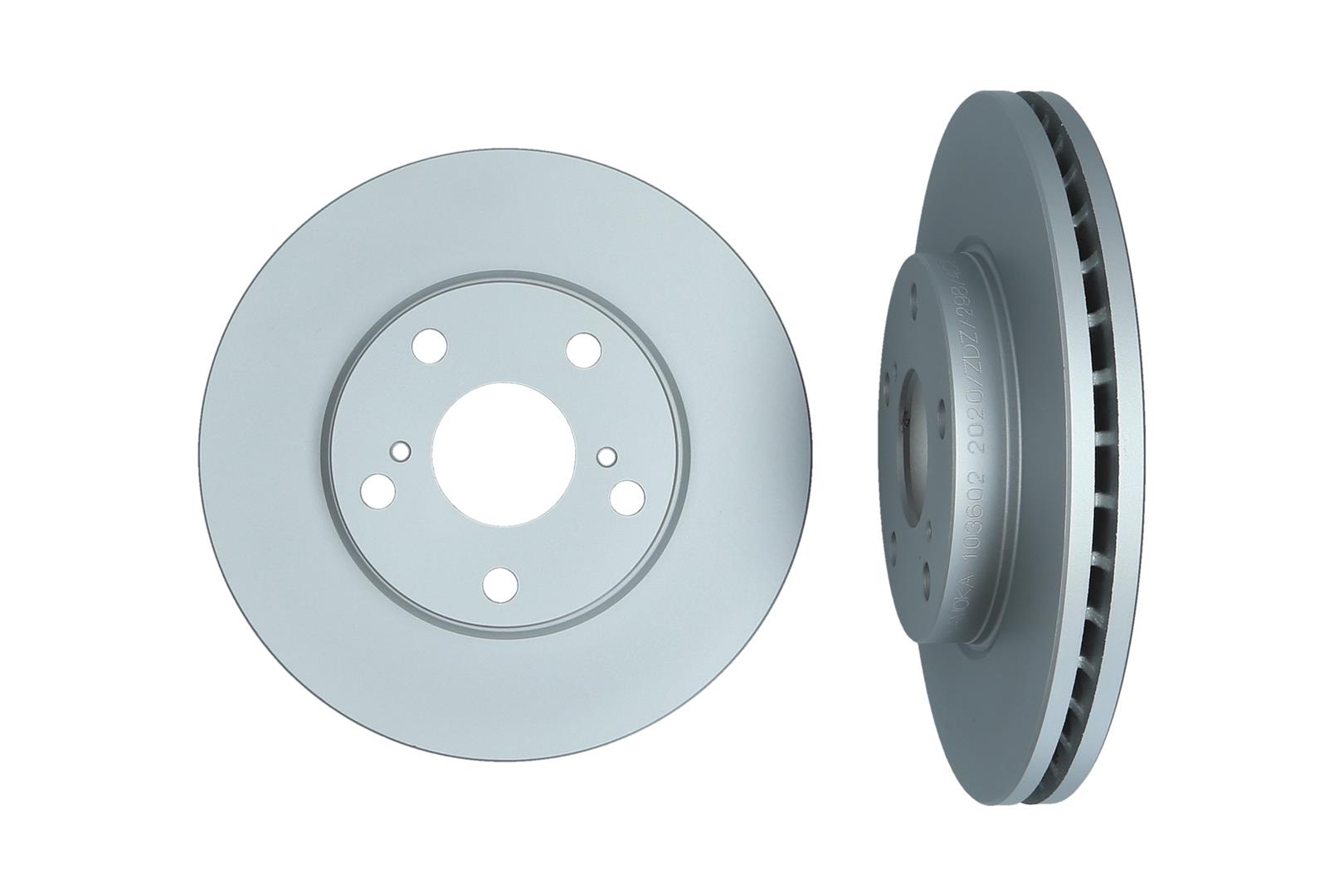 KAMOKA Bremseskive 103602 foraksel ventileret 277mm 26mm for TOYOTA