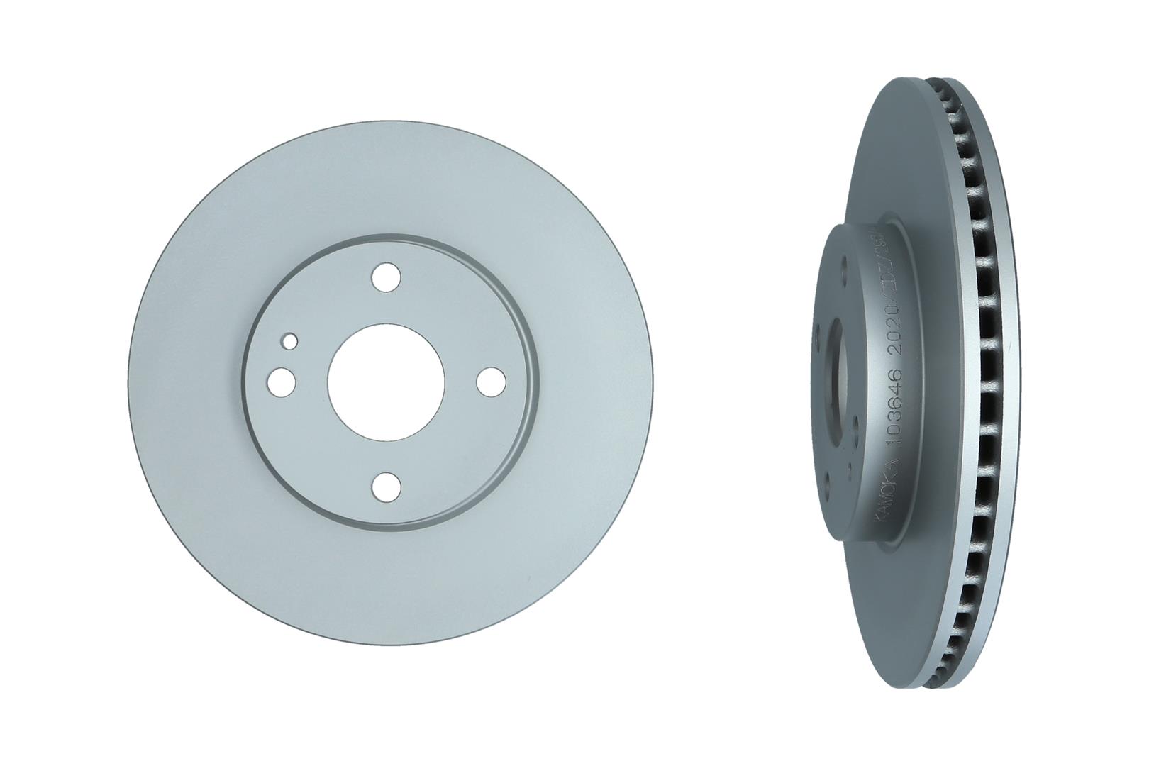 KAMOKA Bremseskive 103646 foraksel ventileret 258mm 22mm for MAZDA