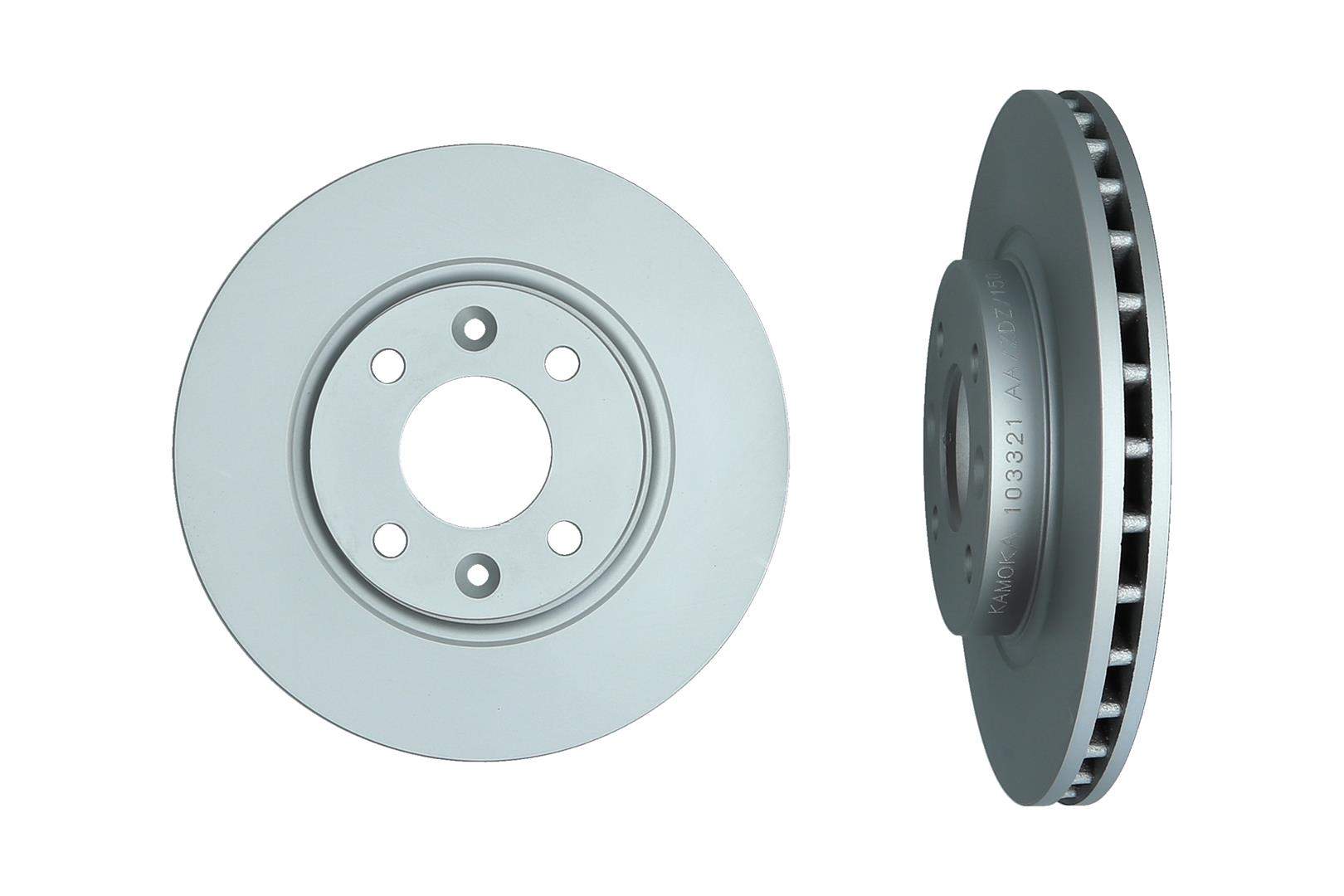 KAMOKA Bremseskive 103321 bagaksel ventileret 258mm 22mm for RENAULT SMART
