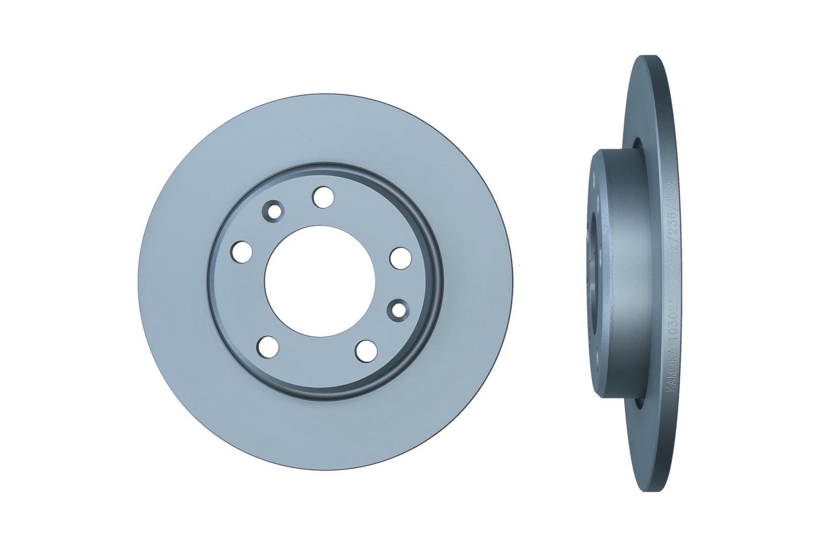 KAMOKA Bremseskive 103022 bagaksel fuld 249mm 10mm for PEUGEOT