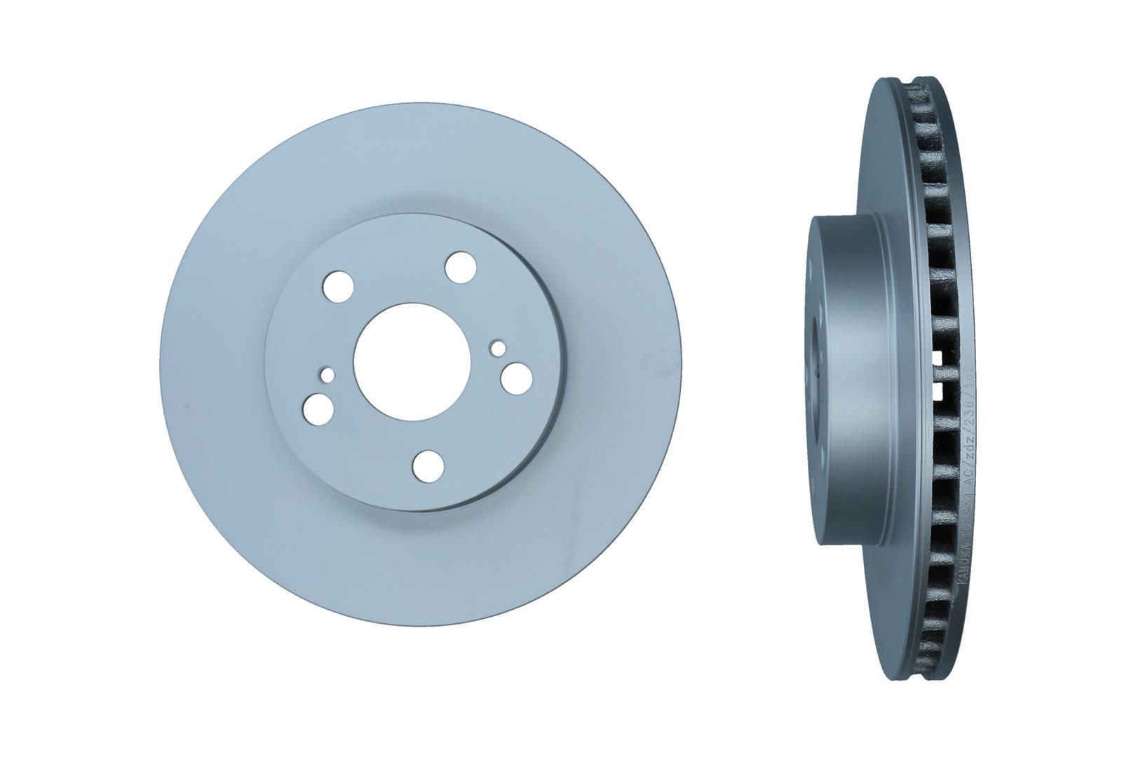 KAMOKA Bremseskive 103451 foraksel ventileret 255mm 22mm for TOYOTA