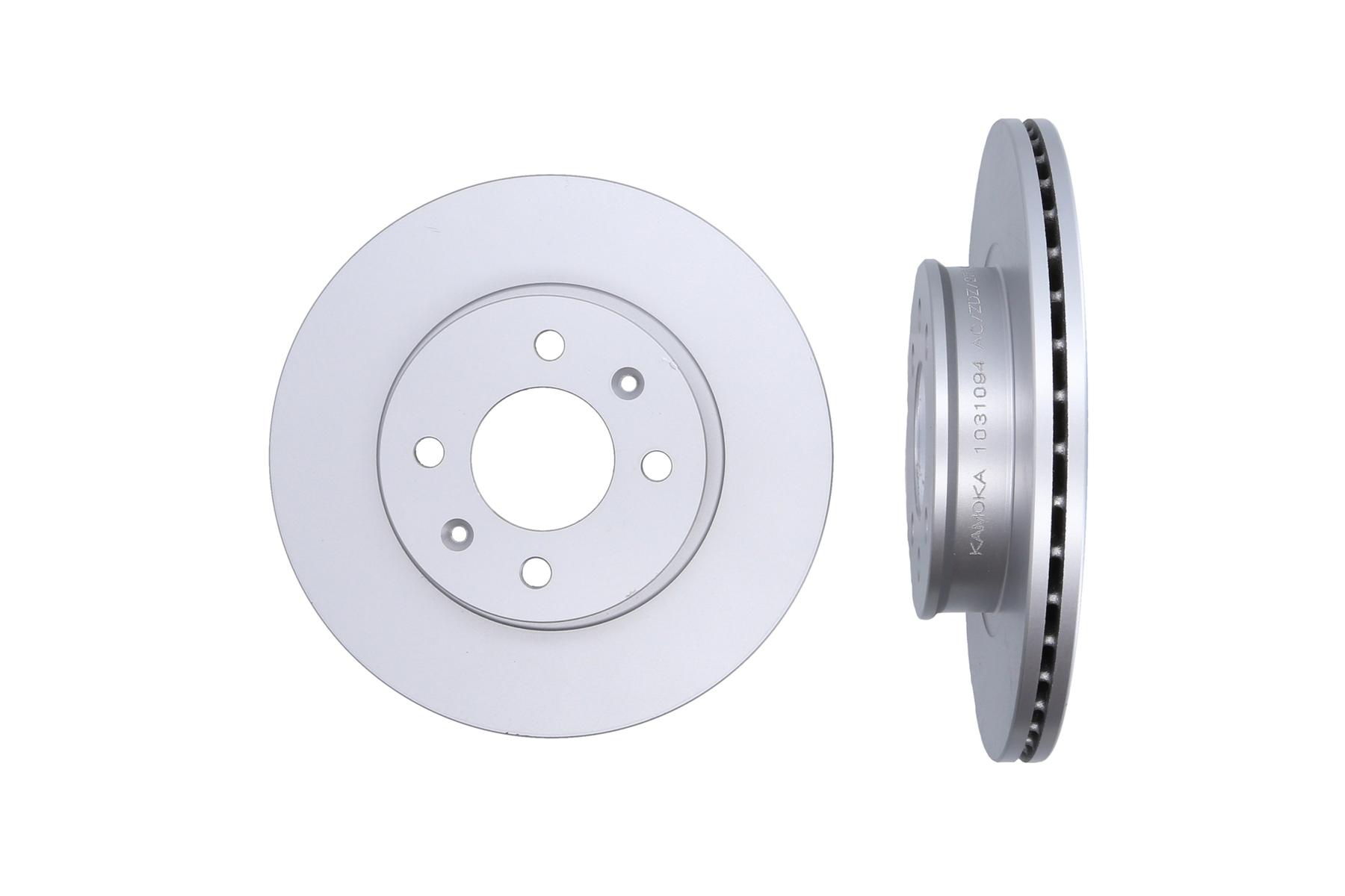 KAMOKA Bremseskive 1031094 foraksel ventileret 256mm 19mm for HYUNDAI