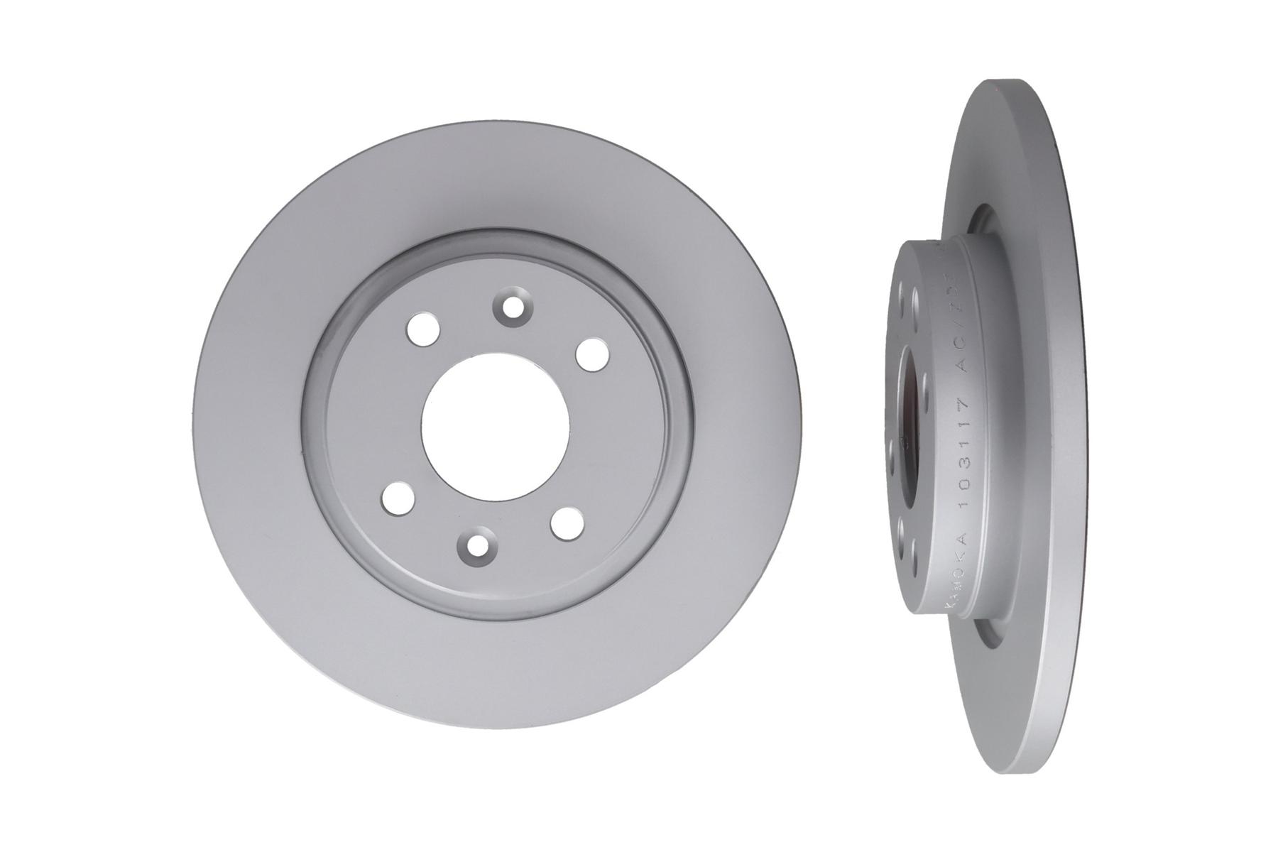 KAMOKA Bremseskive 103117 foraksel fuld 259mm 12mm for RENAULT SMART