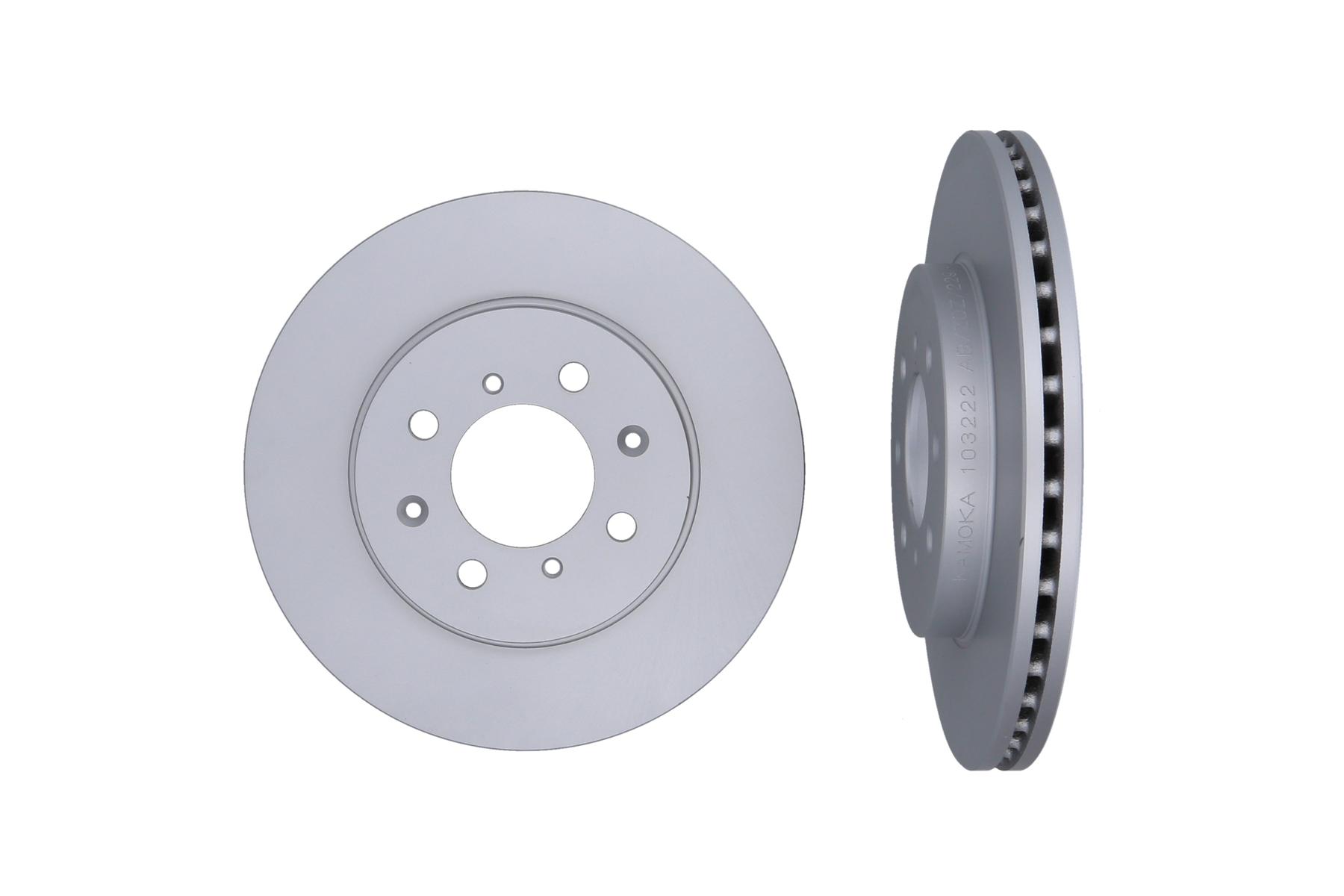 KAMOKA Bremseskive 103222 foraksel ventileret 258mm 21mm for HONDA