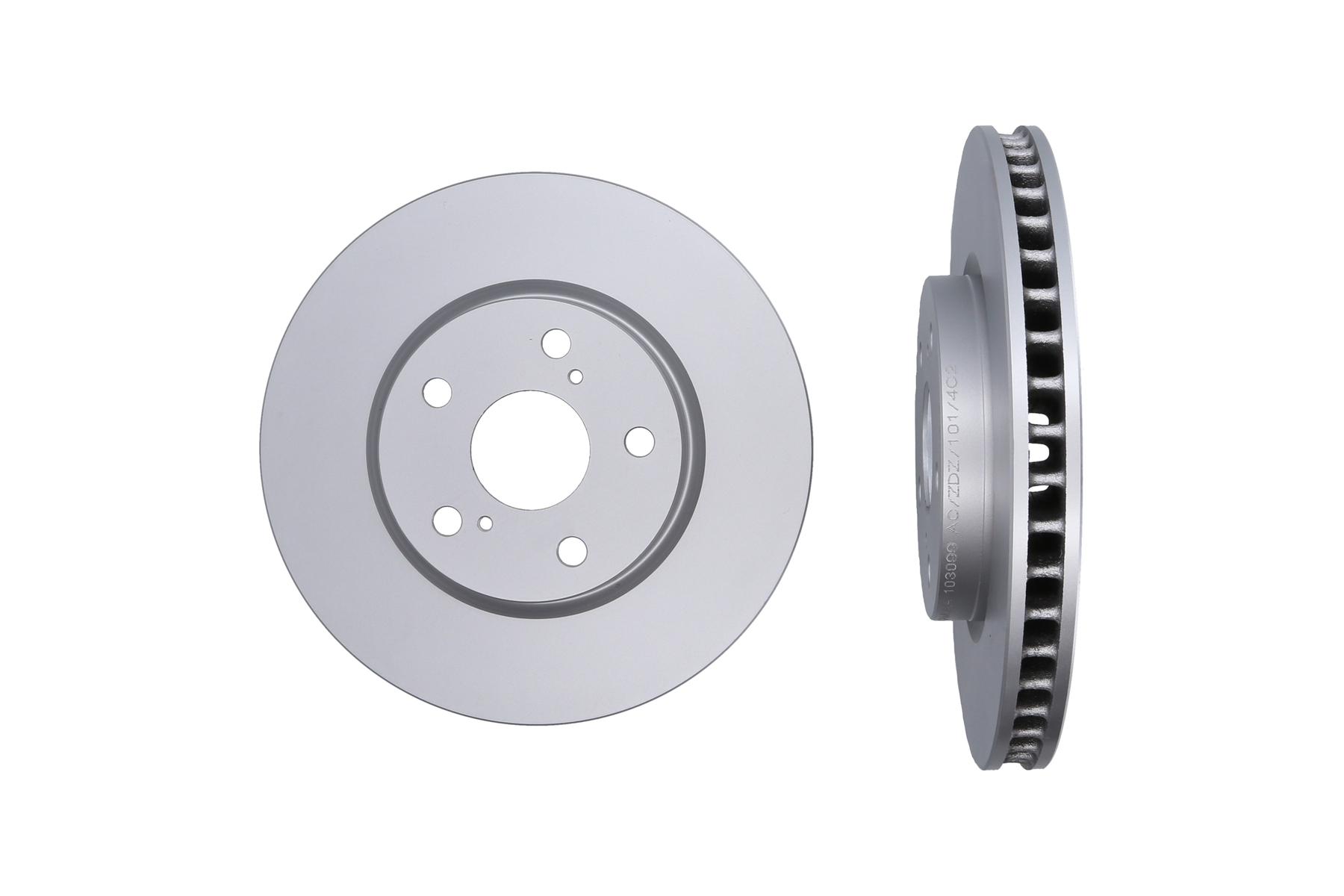 KAMOKA Bremseskive 103099 foraksel ventileret 296mm 28mm for LEXUS TOYOTA