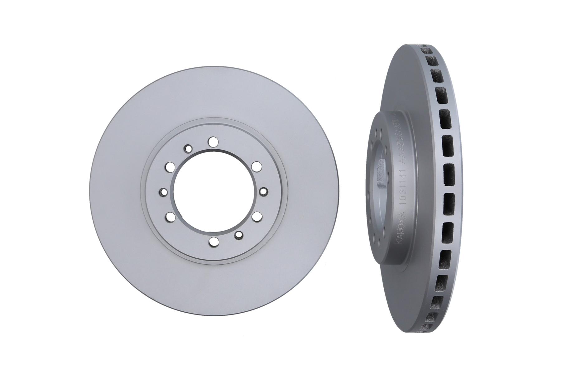 KAMOKA Bremseskive 1031141 foraksel ventileret 276mm 24mm for MITSUBISHI