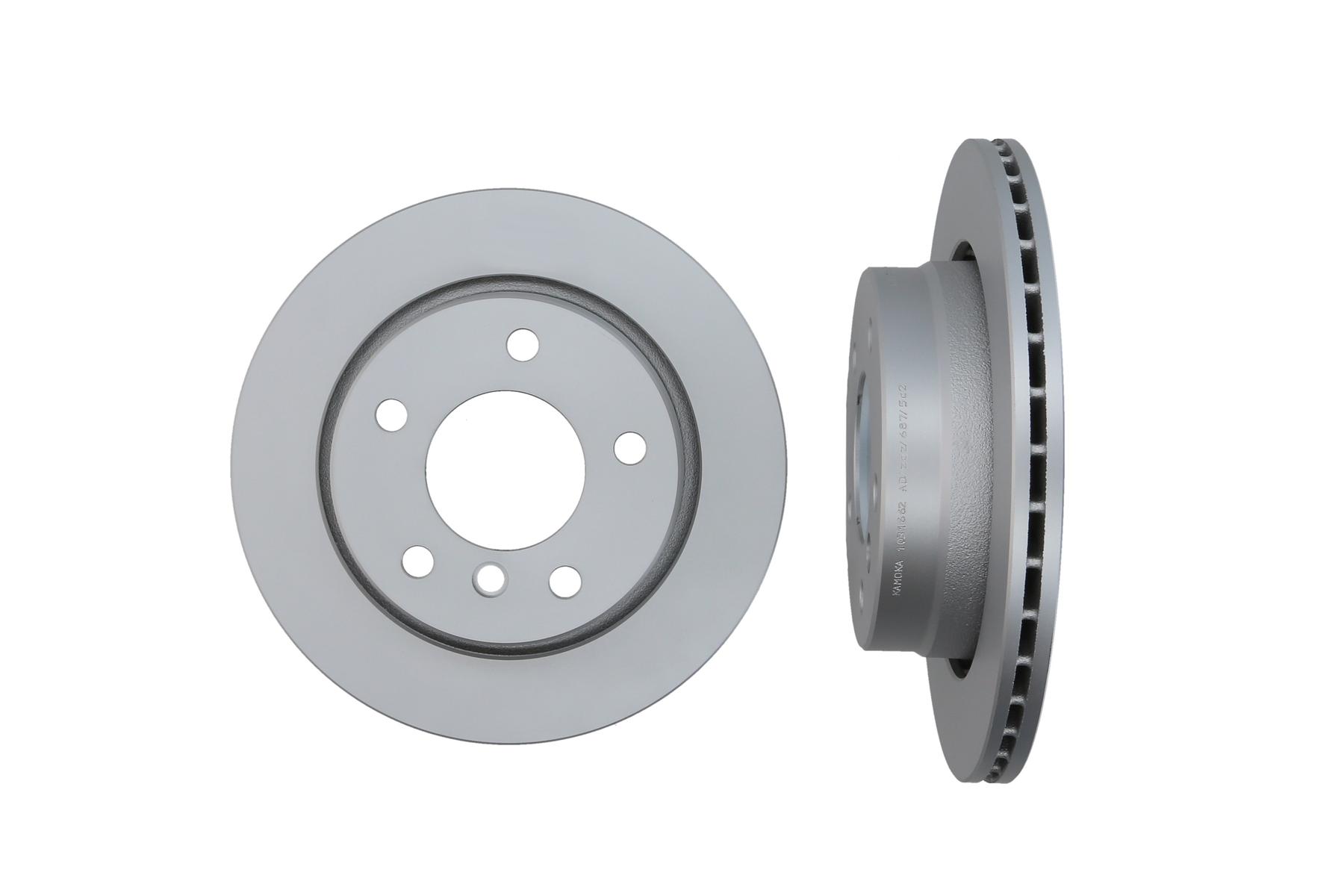 KAMOKA Bremseskive 1031662 bagaksel ventileret 276mm 19mm for BMW