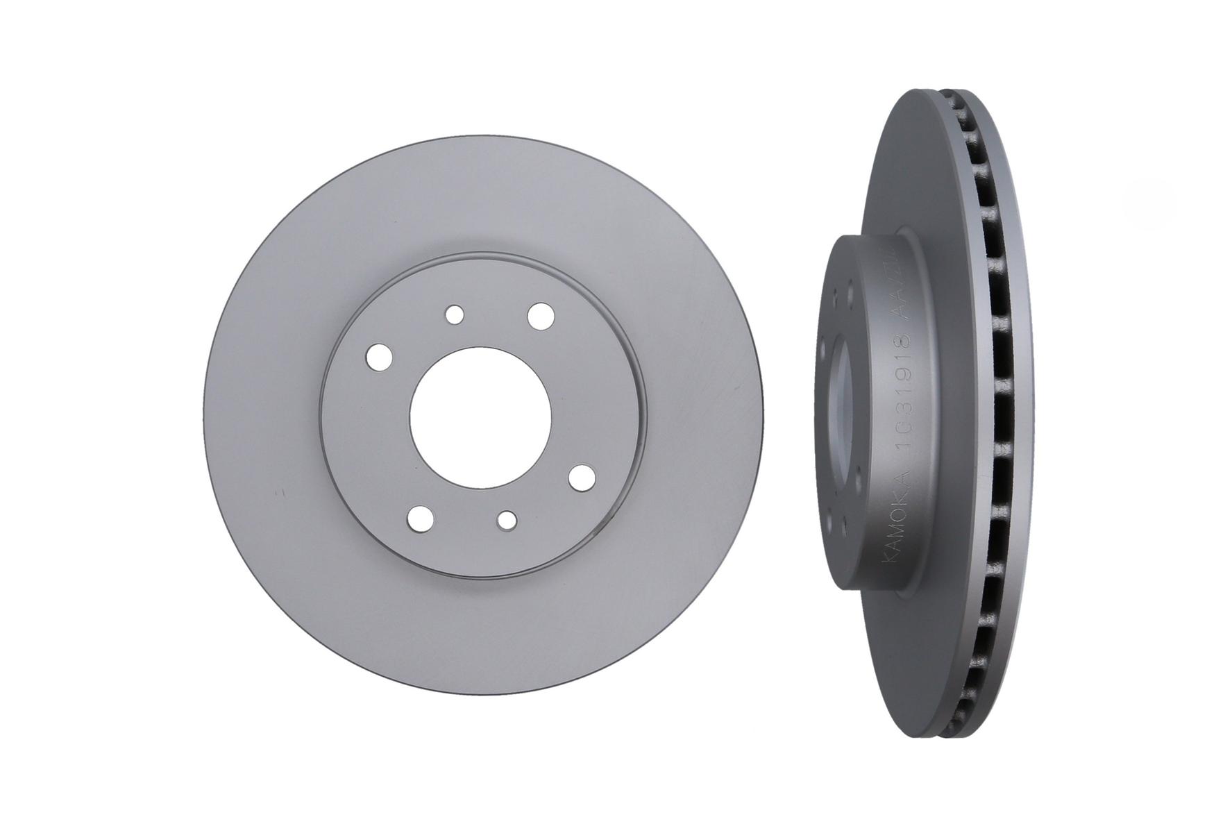 KAMOKA Bremseskive 1031918 foraksel ventileret 280mm 22mm for NISSAN