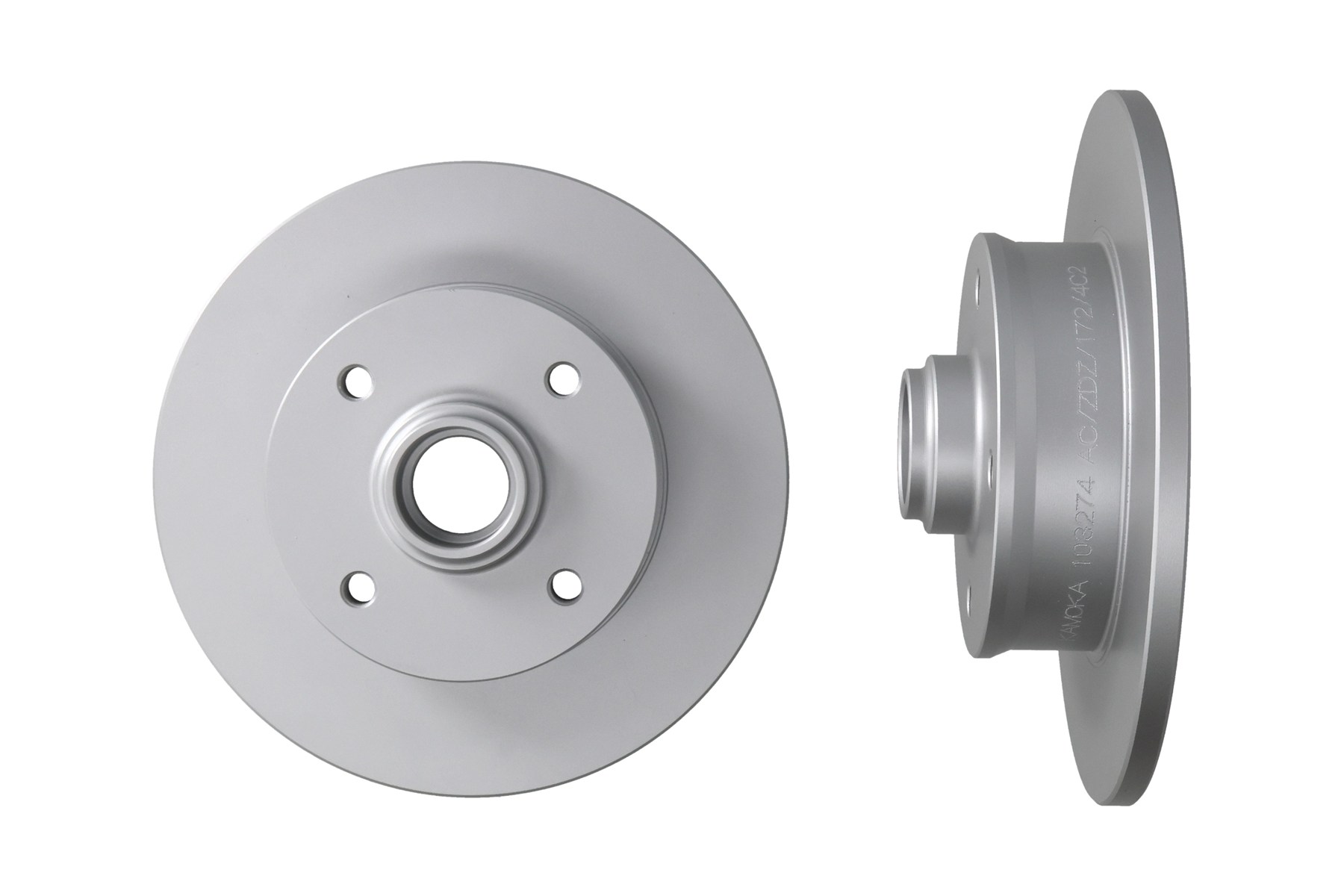 KAMOKA Bremseskive 103274 bagaksel fuld 226mm 10mm for VAG