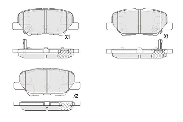 KAVO PARTS Bremseklodser kbp5551 for PEUGEOT MAZDA MITSUBISHI