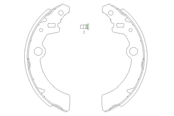 KAVO PARTS Bremsebakkesæt kbs8907 for SUZUKI