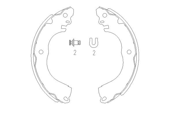KAVO PARTS Bremsebakkesæt kbs7416 for PEUGEOT NISSAN MITSUBISHI