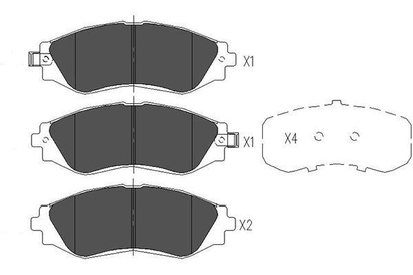KAVO PARTS Bremseklodser KBP-1001 for CHEVROLET DAEWOO PONTIAC SUZUKI