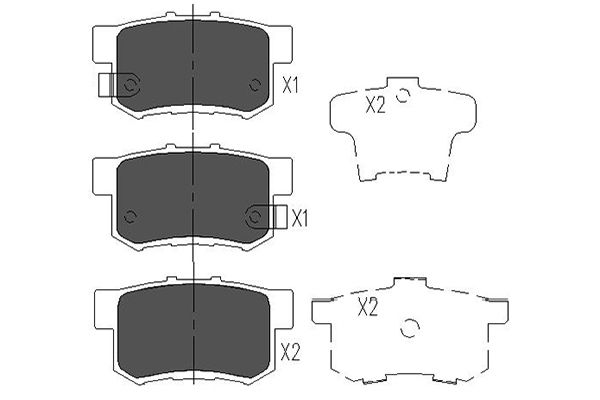 KAVO PARTS Bremseklodser kbp2008 for FIAT ISUZU HONDA NISSAN ACURA ROVER SUZUKI HYUNDAI GREAT WALL