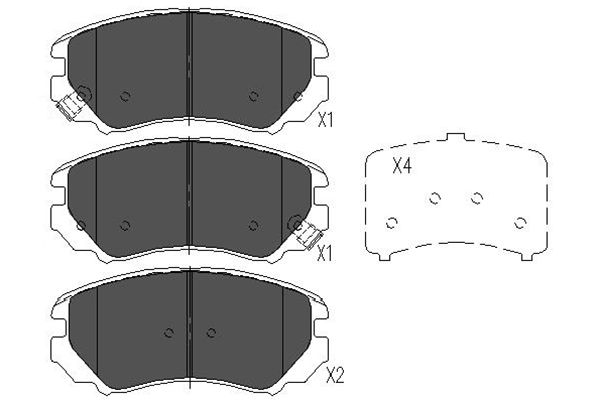 KAVO PARTS Bremseklodser kbp3008 for KIA HYUNDAI CHANGAN