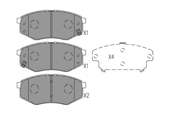 KAVO PARTS Bremseklodser kbp4025 for HYUNDAI KIA