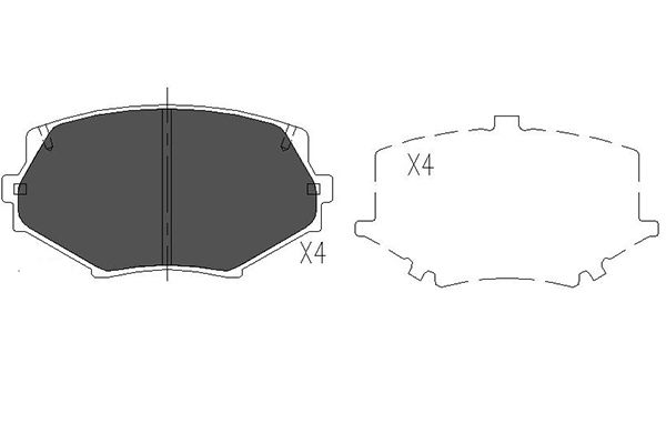 KAVO PARTS Bremseklodser kbp4527 for MAZDA NISSAN