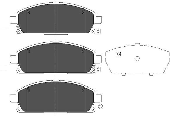 KAVO PARTS Bremseklodser kbp6515 for ISUZU HONDA NISSAN INFINITI ACURA