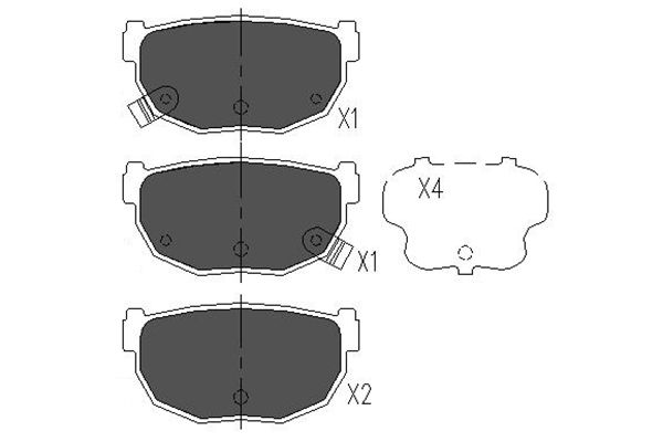 KAVO PARTS Bremseklodser kbp6542 for NISSAN HYUNDAI