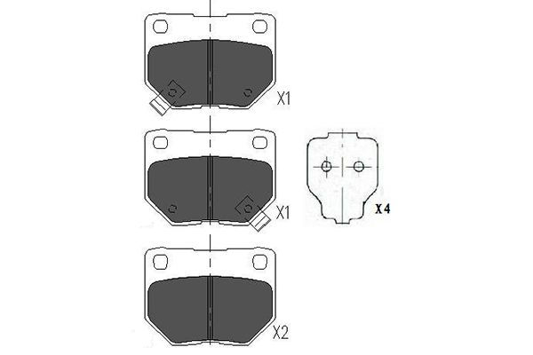 KAVO PARTS Bremseklodser kbp6545 for NISSAN SUBARU
